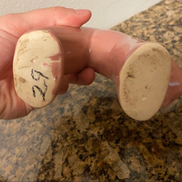 Vintage USA scaredy cat pink pin cushion pottery - Picture 6 of 8